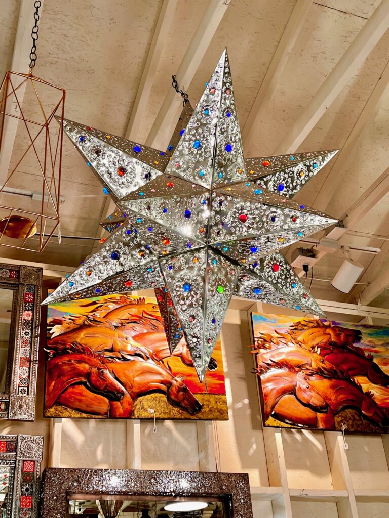 big tin star light fixture