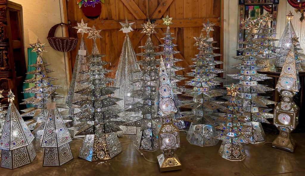 tin christmas trees